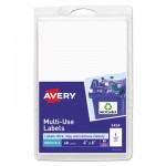 Avery Removable Multi-Use Labels, Inkjet/Laser Printers, 4 x 6, White, 40/Pack, (5454) AVE05454