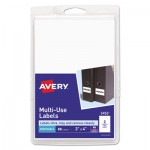 Avery Removable Print-or-Write Multi-Use Labels, 3 x 4, White, 80/Pack AVE05453