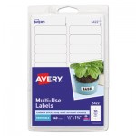 Avery Removable Print-or-Write Multi-Use Labels, 1/2 x 1 3/4, White, 840/Pack AVE05422