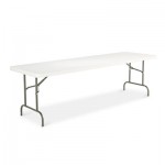 ALE65601 Resin Rectangular Folding Table, Square Edge, 96w x 30d x 29h, Platinum ALE65601