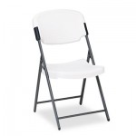 Iceberg Rough N Ready Series Resin Folding Chair, Steel Frame, Charcoal ICE64003