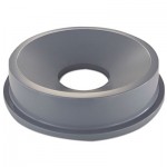 Rubbermaid Commercial FG354300GRAY Round BRUTE Funnel Top Receptacle, 22.38w x 5h, Gray RCP3543GRA
