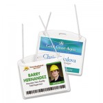 Avery Secure Top Hanging-Style Badge Holders, Horizontal, 4w x 3h, Clear, 100/Box AVE2922