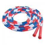 Champion Sports Segmented Plastic Jump Rope, 16ft, Red/Blue/White CSIPR16