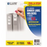 C-Line Self-Adhesive Ring Binder Label Holders, Top Load, 1-3/4 x 2-3/4, Clear, 12/Pack