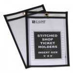 C-Line Shop Ticket Holders, Stitched, Both Sides Clear, 25", 5 x 8, 25/BX CLI46058