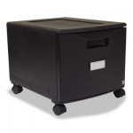Storex Single-Drawer Mobile Filing Cabinet, 14-3/4w x 18-1/4d x 12-3/4h, Black 61259B01C