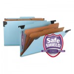 Smead Six Section Hanging Classification Folder, Pressboard/Kraft, Legal, Blue SMD65165