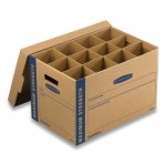 Bankers Box "7710302" SmoothMove Kitchen Moving Kit, Medium, Half Slotted Container (HSC), 18.5" x 12.25" x 12", Brown