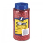 Pacon Spectra Glitter, .04 Hexagon Crystals, Red, 16 oz Shaker-Top Jar PAC91740