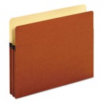 Pendaflex Standard Expanding File Pockets, 1.75" Expansion, Letter Size, Red Fiber, 25/Box PFX1514COX