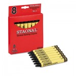 Crayola Staonal Marking Crayons, Black, 8/Box CYO5200023051