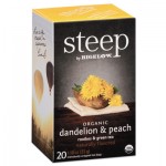 steep Tea, Dandelion & Peach, 1.18 oz Tea Bag, 20/Box BTC17715