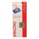 VELCRO Brand Sticky-Back Fasteners, Removable Adhesive, 0.63" dia, Clear, 75/Pack VEK91302