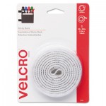 Velcro Sticky-Back Hook and Loop Fastener Tape with Dispenser, 3/4 x 5 ft. Roll, White VEK90087