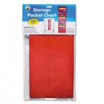 5653 Storage Pocket Chart with 10 13 1/2 x 7 Pockets, Hanger Grommets, 14 x 47 CDPCD5653