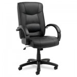 ALESR41LS10B Strada Series High-Back Swivel/Tilt Chair, Black Top-Grain Leather Upholstery ALESR41LS10B