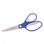 Westcott Straight KleenEarth Soft Handle Scissors, 7" Long, Blue/Gray ACM15553