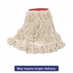 RCP D253 WHI Super Stitch Looped-End Wet Mop Head, Cotton/Synthetic, Large Size, Red/White RCPD253WHI