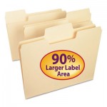 Smead SuperTab File Folders, 1/3 Cut Top Tab, Letter, Manila, 100/Box SMD10301