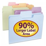 Smead SuperTab File Folders, 1/3 Cut Top Tab, Letter, Assorted Colors, 100/Box SMD11961