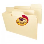 Smead SuperTab File Folders, 1/3 Cut Top Tab, Legal, Manila, 100/Box SMD15301