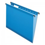 Pendaflex 6152 1/5 BLU SureHook Hanging Folders, Letter Size, 1/5-Cut Tab, Blue, 20/Box PFX615215BLU
