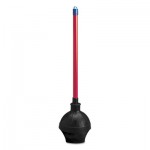 528188EA Toilet Plunger, 18" Plastic Handle w/ 5 5/8" Dia Bowl, Red/Black BWK09201EA