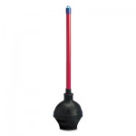 528188 Toilet Plunger, 18" Plastic Handle w/ 5 5/8" Dia Bowl, Red/Black, 6/Carton BWK09201