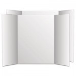 Too Cool Tri-Fold Poster Board, 28 x 40, White/White, 12/Carton GEO27136