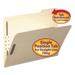 Smead Top Tab 2-Fastener Folders, 1/3-Cut Tabs, Right Position, Letter Size, 11 pt. Manila, 50/Box SMD14538