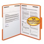 Smead Top Tab Colored 2-Fastener Folders, 1/3-Cut Tabs, Letter Size, Orange, 50/Box SMD12540