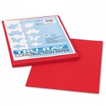 Pacon Tru-Ray Construction Paper, 76 lbs., 9 x 12, Holiday Red, 50 Sheets/Pack PAC102993