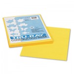 Pacon Tru-Ray Construction Paper, 76 lbs., 9 x 12, Yellow, 50 Sheets/Pack PAC103004