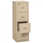 FireKing 4R1822-CPA Turtle Four-Drawer File, 17 3/4w x 22 1/8d, UL Listed 350 for Fire, Parchment