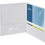 Business Source Two-Pocket Folders with Business Card Holder 44424