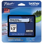 Brother P-Touch TZ Standard Adhesive Laminated Labeling Tape, 0.47" x 26.2 ft, Pastel Blue BRTTZEMQ531
