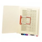 Smead U-Clip File Folders, Straight Tab, Letter, Manila, 50/Box SMD34112