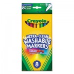 Crayola 587809 Ultra-Clean Washable Markers, Fine Bullet Tip, Classic Colors, 8/Pack CYO587809