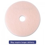 Ultra High-Speed Eraser Floor Burnishing Pad 3600, 19", Pink, 5/Carton MMM25857