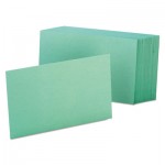 Oxford 420GRE Unruled Index Cards, 4 x 6, Green, 100/Pack OXF7420GRE