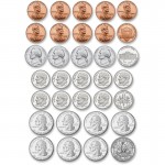 Ashley US Coin Money Set Die-cut Magnets 10067