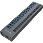 Sabrent USB 3.0 16-Port Aluminum Hub with Power Switches and LEDs HB-PU16