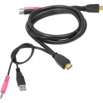 SIIG USB HDMI KVM Cable with Audio & Mic CE-KV0211-S1