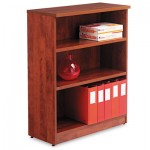 ALEVA634432MC Valencia Series Bookcase, Three-Shelf, 31 3/4w x 14d x 39 3/8h, Medium Cherry ALEVA634432MC