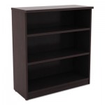 Valencia Series Bookcase, Three-Shelf, 31 3/4w x 14d x 39 3/8h, Espresso ALEVA634432ES