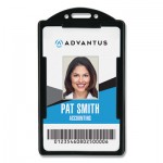 Advantus Vertical ID Card Holders, 2.38 x 3.68, Black, 25/Pack AVT75657