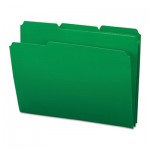 Smead Waterproof Poly File Folders, 1/3 Cut Top Tab, Letter, Green, 24/Box SMD10502