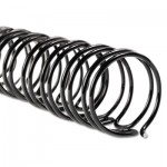 Swingline Gbc WireBind Spines, 3/8" Diameter, 75 Sheet Capacity, Black, 100/Box SWI9775018
