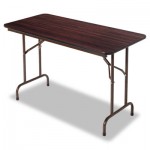 ALEFT724824WA Wood Folding Table, Rectangular, 48w x 24d x 29h, Walnut ALEFT724824WA